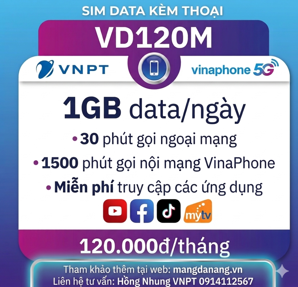 SIM VD120M Vinaphone